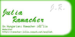 julia ramacher business card